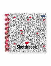 Скетчбук (SketchBook) 80 листов на спирали =Хатбер= (арт.502-03)