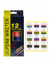 карандаши 24 цвета (12шт) Bi-Color =Marco= (арт.504-04)