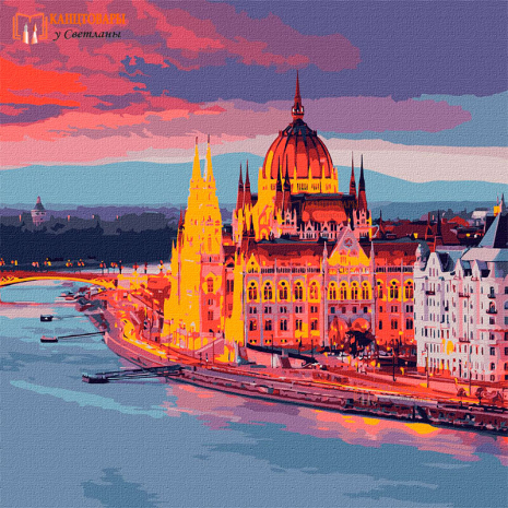 Картина по номерам "Любимый Будапешт" 50х50 =Идейка= (арт.711-04)