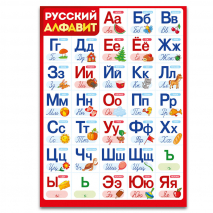 Плакат Русский Алфавит (печатные и прописные буквы) (арт.211-25)