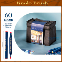 Маркеры для скетчинга 60 цветов + линеры. "Finolo Brush" =Deli= арт.520-04